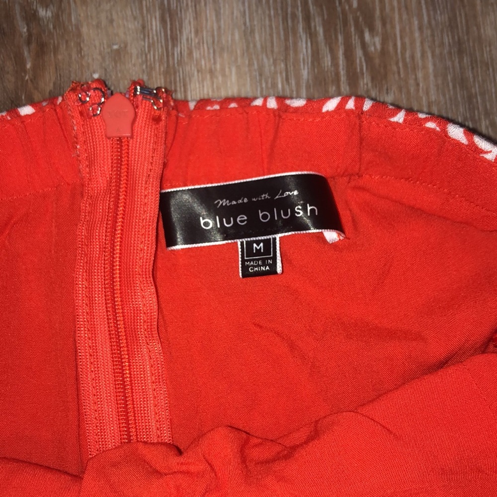 Red/Orange Patterned Romper - image 3